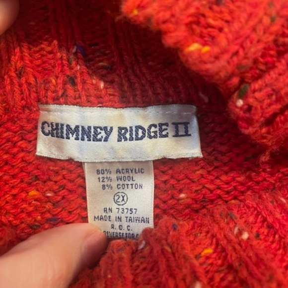 Vintage Chimney Ridge II Fair Isle Knit Turtleneck Sweater - Womens 2XL - Picture 6 of 6